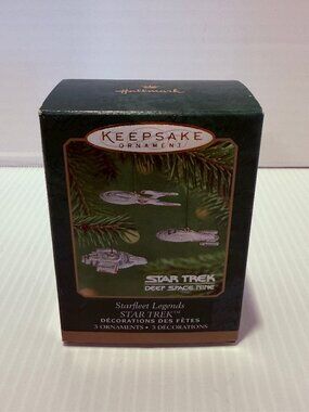 2001 Hallmark Keepsake Star Trek "Starfleet Legends" Miniature Ornament Set